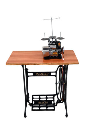 rajesh overlock with steel parts with overlock table & sv cast iron stand