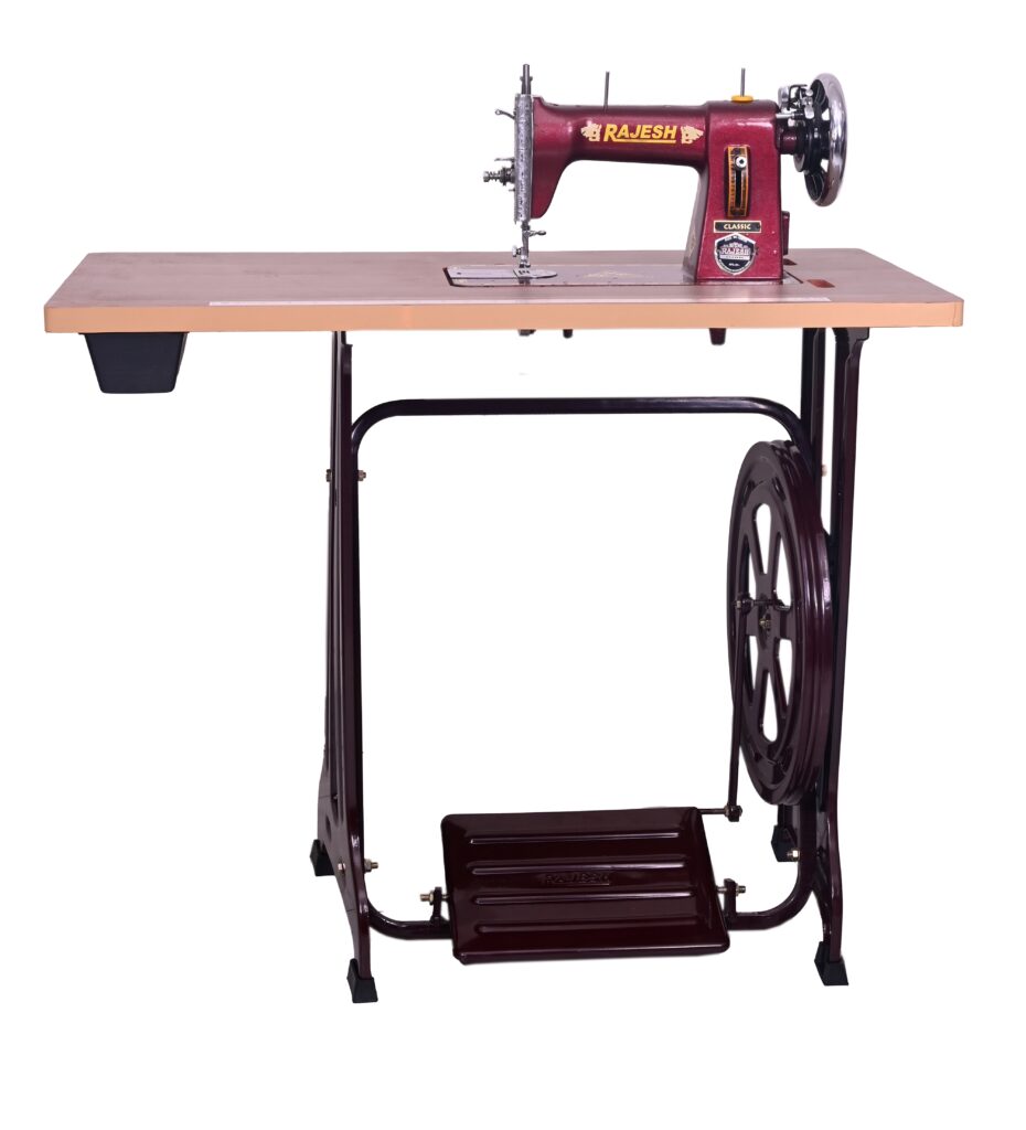 rajesh sv classic deluxe (maroon) with sv table & classic sheet metal stand
